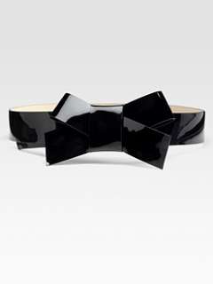 Kate Spade New York   Oversized Patent Leather Bow Belt