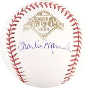  Charlie ManuelÂ Autographed Baseball  Details 2008 