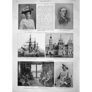  1894 Margot Tennant Asquith Ship Chicago Palace Rajah 