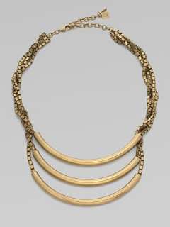 DANNIJO   Brass Triple Bar Necklace    