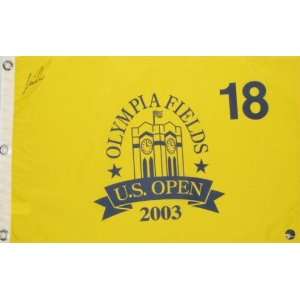  Nick Price Signed 2003 Olympia Fields US Open Pin Flag 