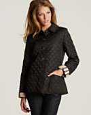    Burberry Brit Quilted Coat in Black  