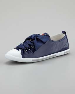 Low Top Patent Leather Sneaker, Navy