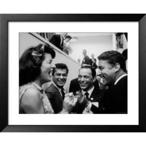  Sinatra and Peter Lawford with Lawfords Wife Pat Kennedy Lawford 