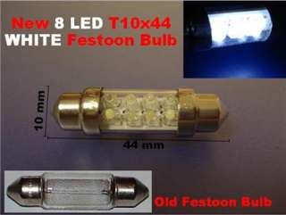 1x 8 LED VOLVO Interior Festoon Bulb 44mm WHITE C5W 265  