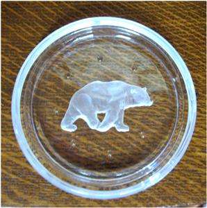  Lambert Crystal Glass Carved Exotic Animals & Birds Coasters Set of 6