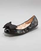 Prada Suede Bow Slide Sandal   