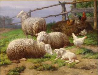 GLOSSY* SHEEP LAMBS CHICKENS FARM NOTECARDS   Blank  