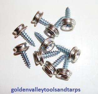 10pc MALE SCREW SNAP FASTENERS * 3/8 dia  