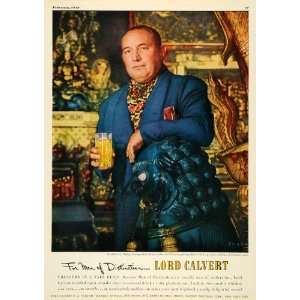 1949 Ad Robert L Ripley Author Lord Calvert Whiskey   Original Print 
