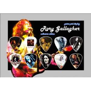 Rory Gallagher Premium Celluloid Guitar Picks Display A5 Sized
