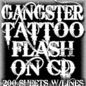 TATTOO FLASH GANGSTER ART 200 SHEETS W/LINES  