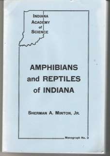   (Monograph No. 3/ Indiana Academy of Science) Sherman A Minton