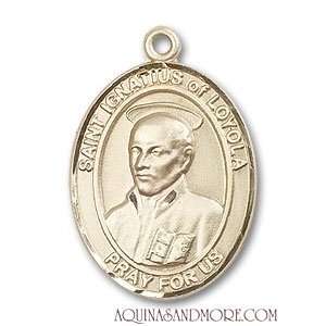  St. Ignatius of Loyola Large 14kt Gold Medal Jewelry