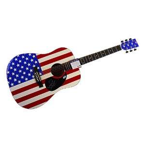 Steven Tyler Autographed Signed Flag Guitar & Proof UACC & PSA
