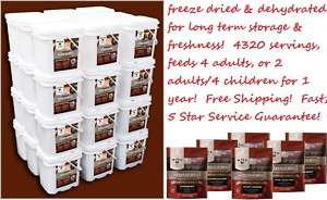 Wise freeze dried dehydrated foods 12 month 4320 serv  