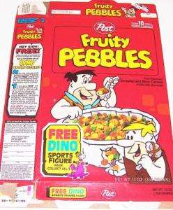 1992 Fruity Pebbles Cereal Box ee073  