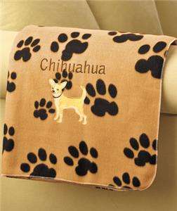   CHIHUAHUA PAW PRINT THROW POLYESTER FLEECE BLANKET FURNITURE PROTECTOR