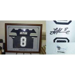 Troy Aikman Signed Uniform   Framed GAI COA   Autographed NFL Jerseys