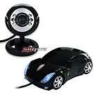 Black Mini USB Car Optical Optic Mouse + Digital Webcam for Laptop 
