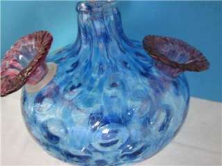 Bird Brain Bohemian Czech Blue Fuschia Glass HummingBird Nectar Water 
