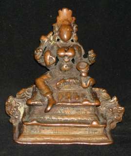 Antique Hindu Indian Household Bronze Goddess Parvati As Sati RARE 