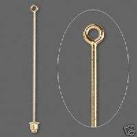Lot of 100 Gold Plated Stick Pins W/ Loop~Hat Lapel  