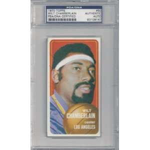 Wilt Chamberlain Autographed/Hand Signed 1970 Topps Card PSA/DNA 