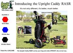 Upright Caddy Golf Push Cart  