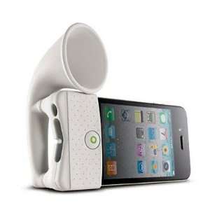  iPhone 4 Silicon Amplifier Mini Speaker White By CS Power 