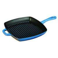 NEW Lodge Cast Iron 10 Square Grill Pan Caribbean Blue  