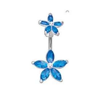 Body Accentz™ Belly Button Ring Navel Double Starfish Body Jewelry 
