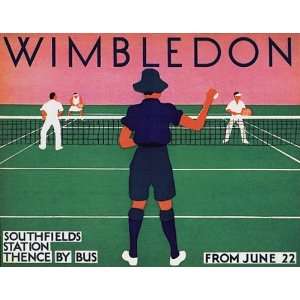  Wimbledon Doubles Tennis Vintage Advertisement Poster 