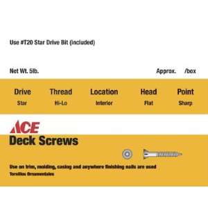  ACE DRYWALL SCREWS Q50 9X212 5Y CABINET SCREW 9X2 1/2 