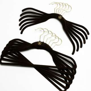 Joy Mangano Huggable Hangers Major Makeover 100 piece Set (Black Brass 