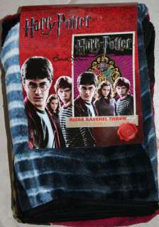 Harry Potter Throw Blanket Hermione Ron Hogwarts School CREST Micro 