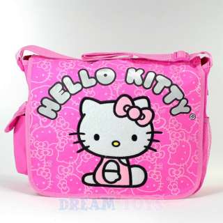 Sanrio Hello Kitty Pink Glitter Large Messenger Bag   Backpack Girls 