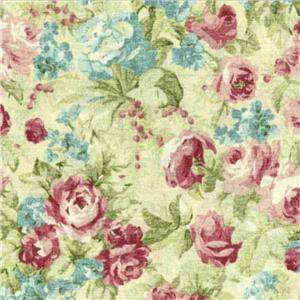 yard Patchwork Quilting Fabric Shabby Roses  fq  