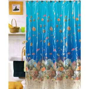   Life Tropical Reef Vinyl Shower Curtain By Carnation