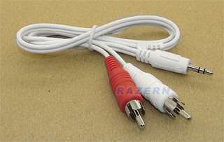 5mm mini plug to RCA cable connect iPod to stereo  