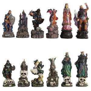  Fantasy Hand Painted Polystone Chess Pieces Toys & Games