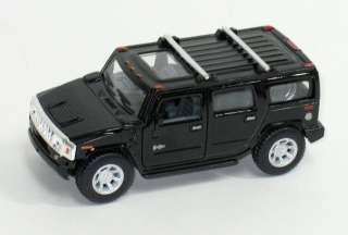 Kinsmart 2008 Hummer H2 SUV Black Mint 140 143 Pull Back  