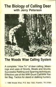 JERRY PETERSON Biology of Calling Deer hunting tape  