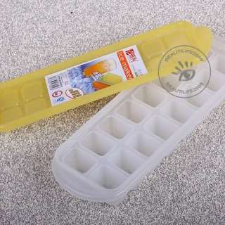 Plastic Ice Tray Mold 16/24 Cube Maker Mould+cover/lid  