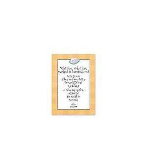  Yellow Border with Cake Baby Invitations Baby