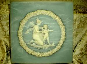 Blue Incolay Stone Jewelry Box Cupid & Psyche  
