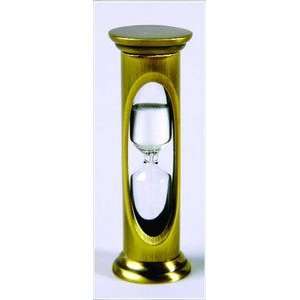 3 Minute Antique Gold Metal Sand Hourglass Timer Kitchen 
