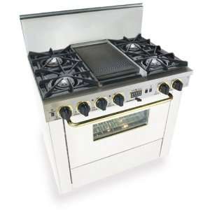  FiveStar White Freestanding Dual Fuel Range WPN3257SW 