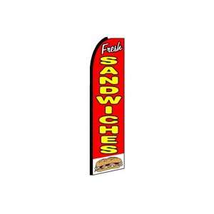  Fresh Sandwiches Feather Banner Flag (11.5 x 3 Feet 