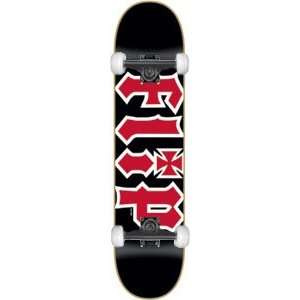 Flip HKD Black Complete Skateboard   7.75 Black/Red w/Essential Trucks